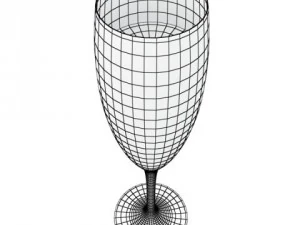 champagne set 2  bottle flute strawberry and wooden ice bucket 3D Model