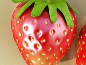 champagne set 2  bottle flute strawberry and wooden ice bucket 3D 모델