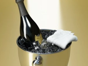 champagne set 3  bottle flute and ice bucket 3D Model