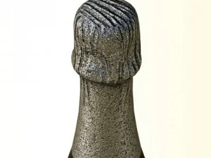champagne set 3  bottle flute and ice bucket 3D Model