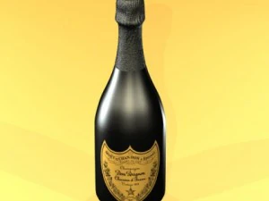 champagne set 3  bottle flute and ice bucket 3D Model