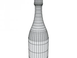 champagne set 3  bottle flute and ice bucket 3D Model