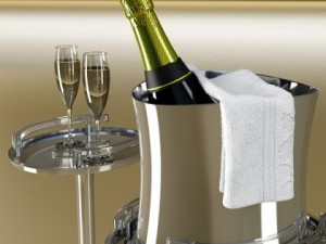 champagne ice bucket set 3D 모델