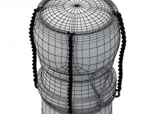 champagne ice bucket set 3D 모델