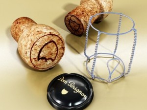 champagne ice bucket set 3D 모델