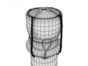 champagne ice bucket set 3D 모델