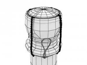 champagne ice bucket set 3D 모델