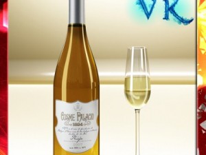 white wine bottle and cup 3D Model