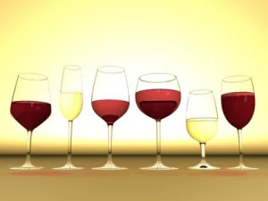 6 wine glass collection 3D Model