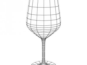 6 wine bottles and 6 wine glasses Modello 3D