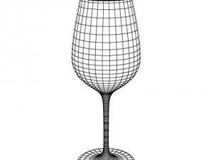 6 wine bottles and 6 wine glasses Modello 3D