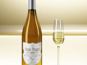 6 butelek wina i 6 kieliszk&oacute;w do wina Model 3D