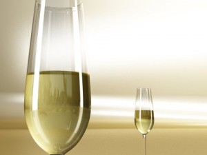 6 wine bottles and 6 wine glasses Modello 3D