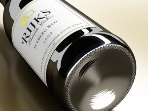 6 wine bottles and 6 wine glasses Modello 3D