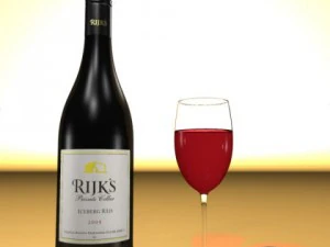 6 butelek wina i 6 kieliszk&oacute;w do wina Model 3D