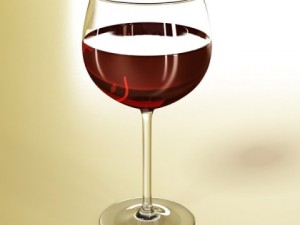 6 wine bottles and 6 wine glasses Modello 3D