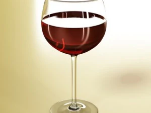 6 butelek wina i 6 kieliszk&oacute;w do wina Model 3D