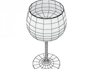 6 butelek wina i 6 kieliszk&oacute;w do wina Model 3D