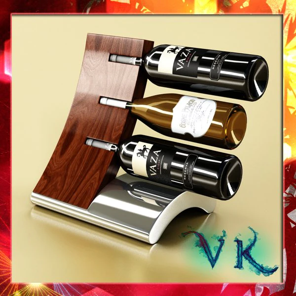 wine bottles rack 2 3D Model .c4d .max .obj .3ds .fbx .stl .blend