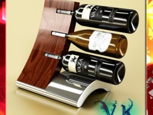 stojak na butelki wina 2 Model 3D