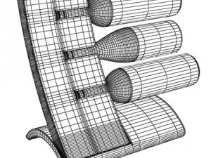 wine bottles rack 2 Modelo 3D