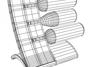 wine bottles rack 2 Modelo 3D