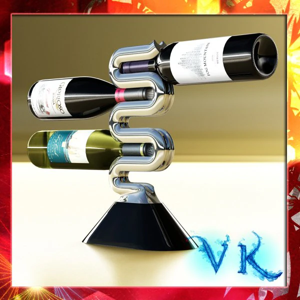 wine rack 3 3D Model .c4d .max .obj .3ds .fbx .stl .blend 