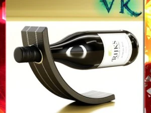 wine rack 4 and red wine bottle 3D Model