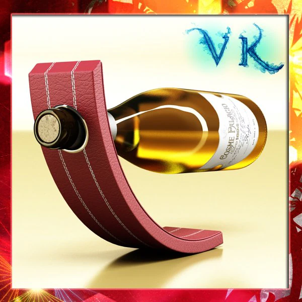 wine rack 5 and white wine bottle 3D Model .c4d .max .obj .3ds .fbx .stl .blend 