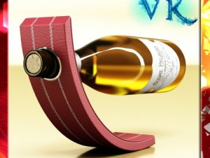 wine rack 5 and white wine bottle 3D मॉडल
