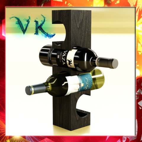wine bottles and rack 3Dモデル .c4d .max .obj .3ds .fbx .stl .blend 