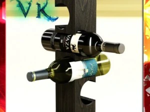 bottiglie di vino e rack Modello 3D
