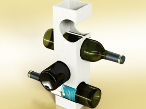 wine bottles and rack 3Dモデル