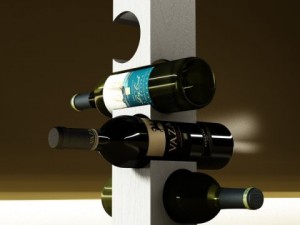 wine bottles and rack 3Dモデル