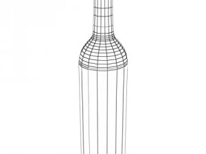 wine bottles and rack 3D Model