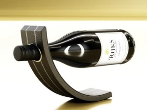 wine rack collection and 6 wine bottles 3D Model