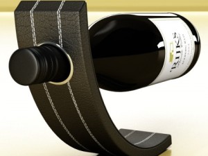 wine rack collection and 6 wine bottles Modello 3D