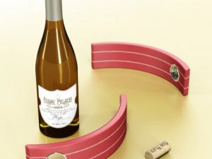 wine rack collection and 6 wine bottles 3D Model