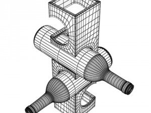 wine rack collection and 6 wine bottles Modello 3D