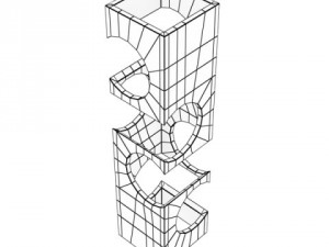 wine rack collection and 6 wine bottles Modello 3D