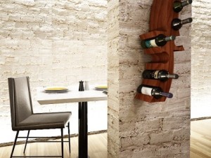 wine rack collection and 6 wine bottles Modello 3D