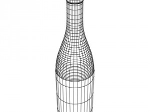 wine rack collection and 6 wine bottles Modello 3D