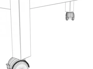 wine table rack bottles and glasses 3D Model