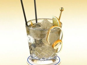 wine table rack bottles and glasses 3D Model