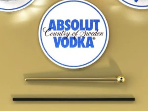 wine table rack bottles and glasses 3D Model