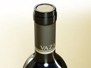 wine table rack bottles and glasses 3D Model