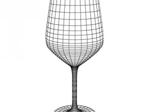wine table rack bottles and glasses Modelo 3D