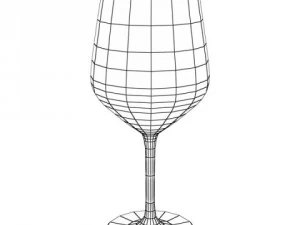 wine table rack bottles and glasses 3D Model