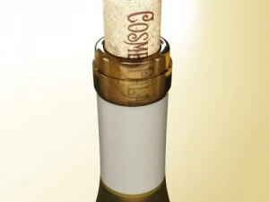 wine table rack bottles and glasses 3D Model