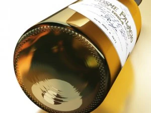 wine table rack bottles and glasses 3D Model